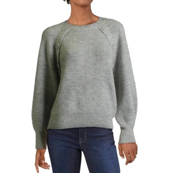 Joie Women's Melange Soft Light Heather Gray Knit Sweater Size Medium - Picture 1 of 11